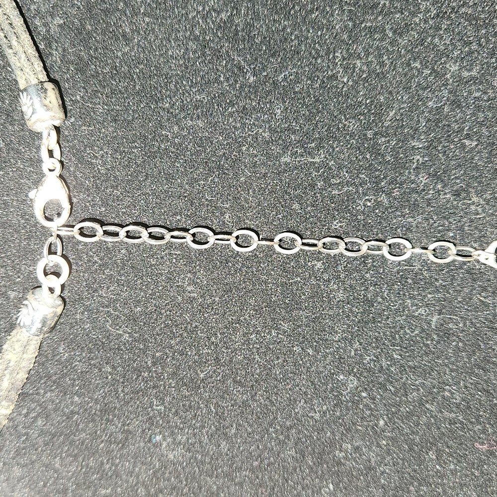Silpada Onyx Leather Sterling Silver Accents - Picture 3 of 6